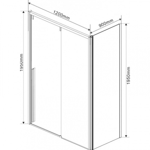 картинка Боковая панель Vincea Lugano VSG-1L900CGB черный/тонированное от магазина Сантехстрой