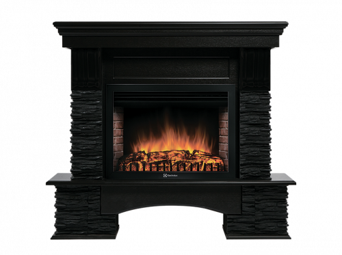 картинка Портал Firelight Pietra Nuovo 30 камень сланец чёрный, шпон венге от магазина Сантехстрой