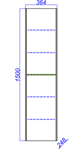картинка Корпус шкаф-пенала Aqwella 5 stars Mobi MOB0535DB23 36.4 дуб балтийский от магазина Сантехстрой
