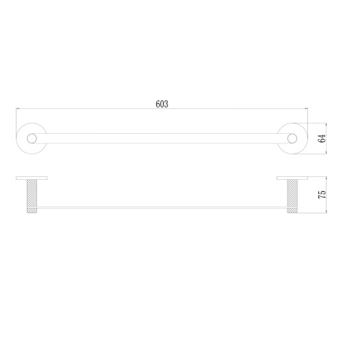 картинка Держатель для полотенец прямой 60 см Savol (S-002124C) от магазина Сантехстрой