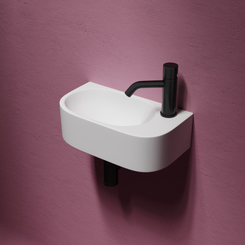 картинка CN6066L Умывальник подвесной прямоугольный (чаша слева, отверстие под смеситель справа) Element 400* от магазина Сантехстрой