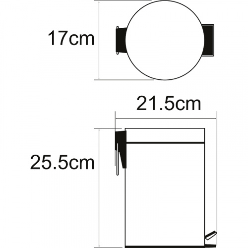 картинка Ведро для мусора WasserKRAFT K-633N Никель от магазина Сантехстрой