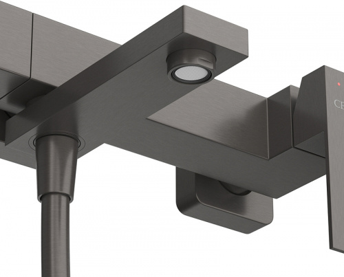 фото смеситель для ванны cezares slider slider-vd-gm оружейная сталь