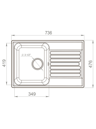 картинка Кухонная мойка Reflection Bolero 74 RF0574GR Серая от магазина Сантехстрой
