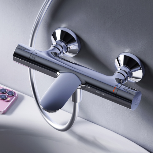 фото f8050000 like, смеситель д/ванны/душа с термостатом, хром, шт