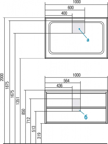 картинка Зеркало AQUATON (Акватон) 1a136902rn010 Белое от магазина Сантехстрой