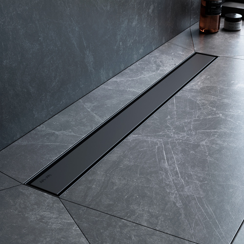 картинка W01SC-U11-070-04BM MasterFlow Трап для душа линейный универс затвор Tile 70см цвет черн мат от магазина Сантехстрой
