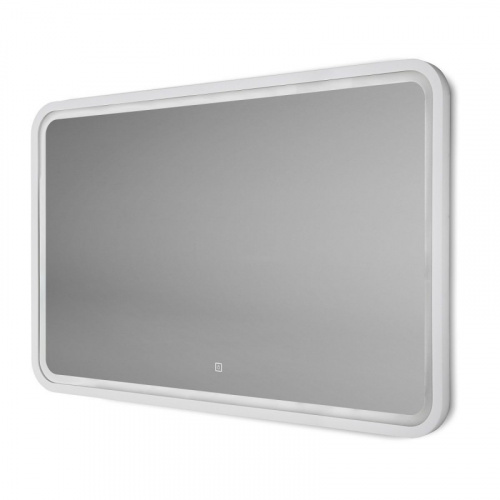 картинка Зеркало Art&Max Genova AM-Gen-1200-800-DS-F-White 120х80 с подсветкой, белый матовый от магазина Сантехстрой