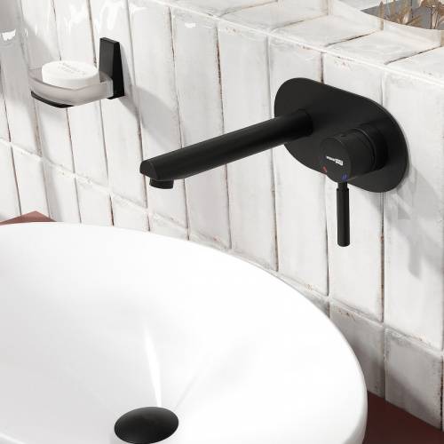 картинка Смеситель для раковины WasserKRAFT Gollach 3330 Черный матовый от магазина Сантехстрой