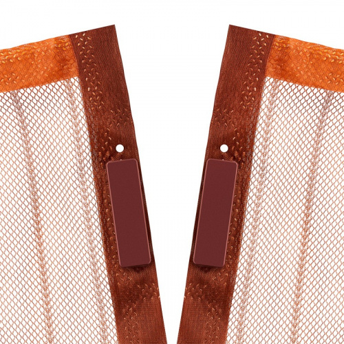 картинка Дверная антимоскитная сетка 210х100 см коричневая (магниты пришиты по всей длине сетки!) от магазина Сантехстрой