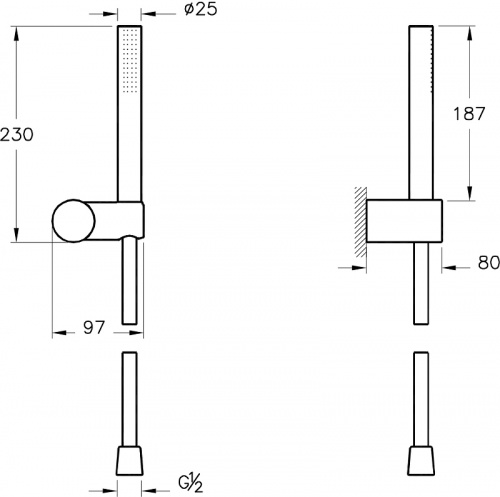 картинка Душевой гарнитур Vitra Origin A4554326 Медь от магазина Сантехстрой