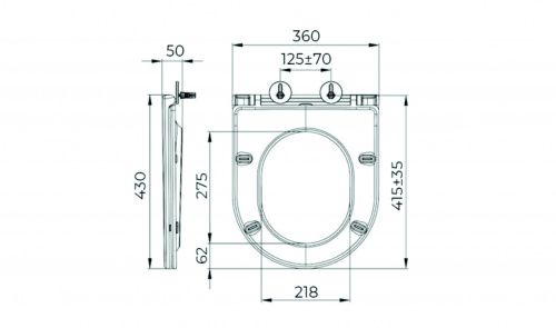 картинка Сиденье для унитаза Terminus Аврора цвет белый от магазина Сантехстрой