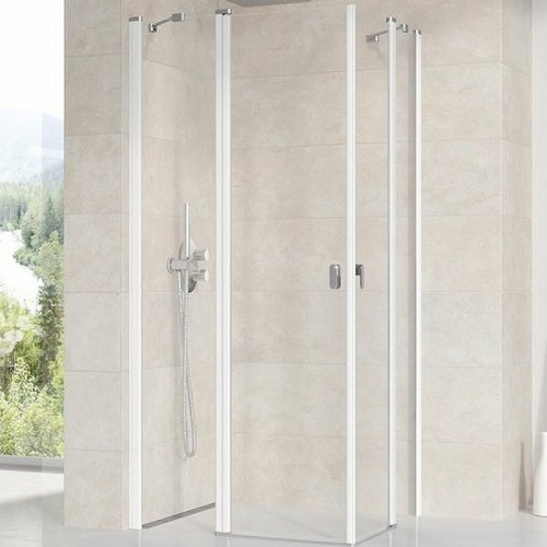 картинка Душевая дверь Ravak Chrome CRV2-100 1QVA0100Z1 профиль Белый стекло Transparent от магазина Сантехстрой