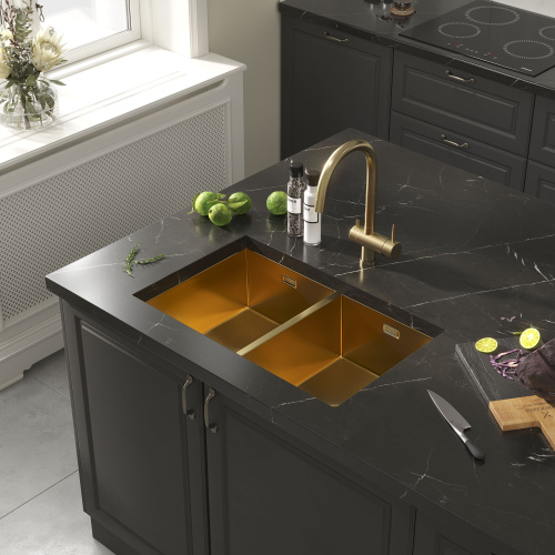 картинка Кухонная мойка Reflexion Garda RX2170GD брашированное золото от магазина Сантехстрой