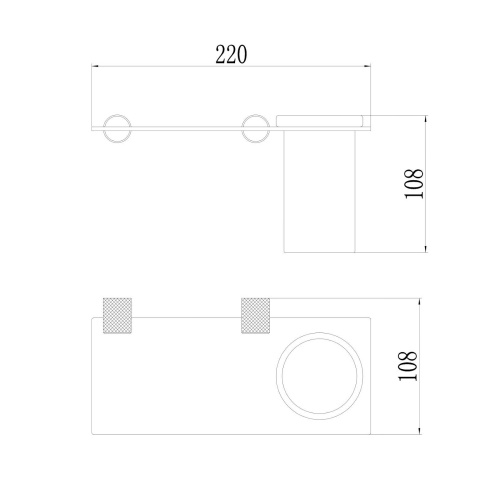 картинка Стакан стеклянный с настенным держателем Savol (S-002158Q) от магазина Сантехстрой