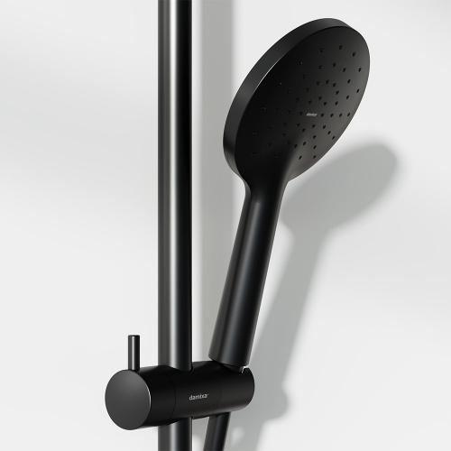 картинка 977750300 Jupiter душевая система с душевым ТМС смесителем-полкой, черный от магазина Сантехстрой