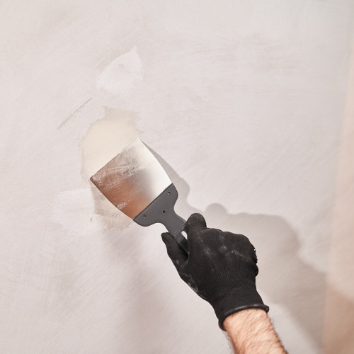 картинка Шпатель 100 мм нержавеющая сталь,  пластмассовая ручка REXANT от магазина Сантехстрой