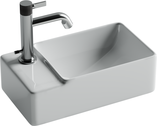 картинка CN5046 Умывальник подвесной прямоугольный (чаша справа, отверстие под смеситель слева) Element 395*2 от магазина Сантехстрой