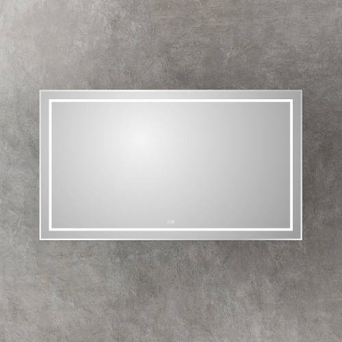 картинка Зеркало BelBagno Kraft 140 SPC-KRAFT-1400-800-LED-TCH-WARM с подсветкой Сатин с сенсорным выключателем и подогревом от магазина Сантехстрой