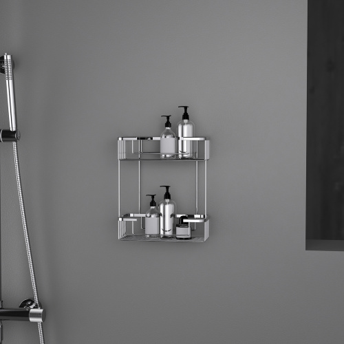 картинка Полка двойная Timo Saona хром (13083/00) от магазина Сантехстрой