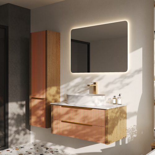 картинка Пенал подвесной Валенсия, Бежево-розовый от магазина Сантехстрой