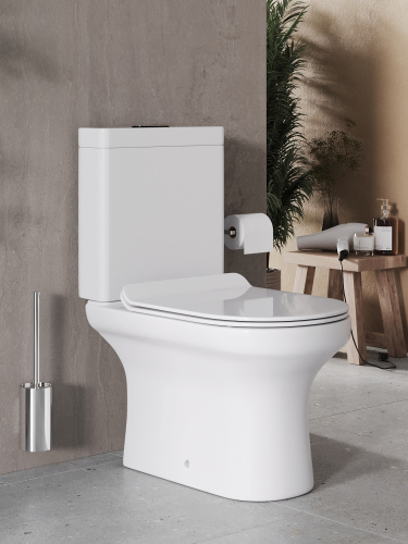 картинка Agger AT04000 унитаз-компакт безободковый, сиденье с микролифтом от магазина Сантехстрой