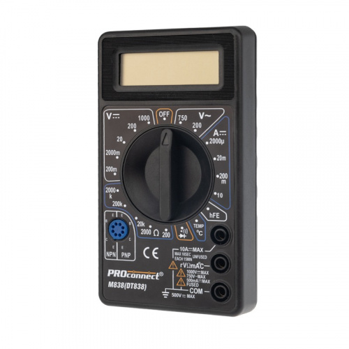 картинка Портативный мультиметр M838 (DT838) PROconnect от магазина Сантехстрой