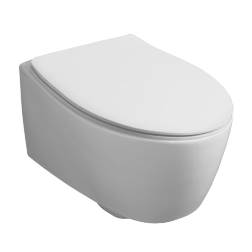 картинка Унитаз подвесной Simas Lft Spazio 350х520х390 безободковый, с креплением F85, цвет белый (LFT18bi) от магазина Сантехстрой