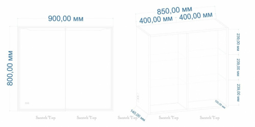картинка Зеркало-шкаф ART&MAX Merano AM-Mer-900-800-1D-R-DS-F 90х80 см с подсветкой и подогревом от магазина Сантехстрой