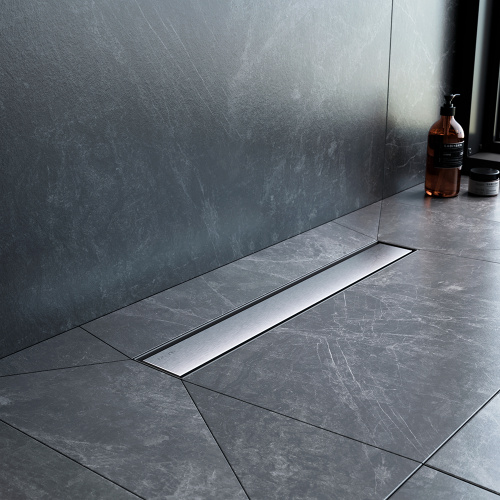 картинка W01SC-U11-050-04SB MasterFlow Трап для душа линейный универс затвор Tile 50см цвет сталь мат от магазина Сантехстрой