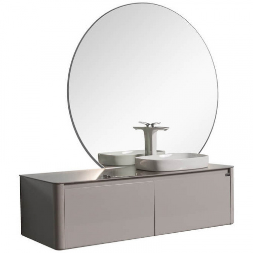 картинка Комплект мебели для ванной Black&White Universe R 9151401 подвесной Серый от магазина Сантехстрой