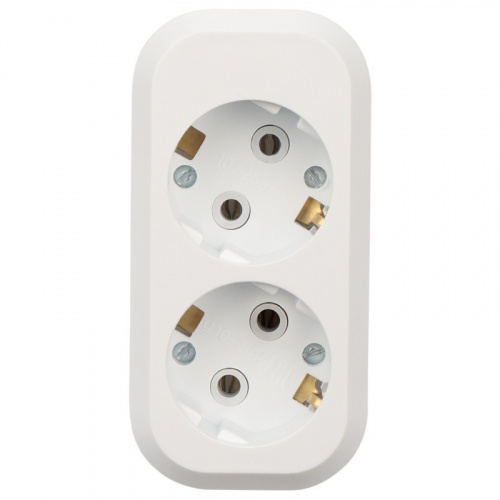 картинка Колодка 2 гнезда с заземлением REXANT от магазина Сантехстрой