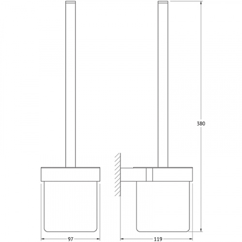 картинка Ершик для унитаза Artwelle Schwarz 7729 Черный матовый от магазина Сантехстрой