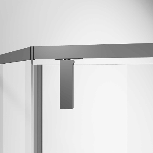 картинка Душевой уголок Slim-N VSP-4SN100CLGM, 1000*1000, вороненая сталь, стекло прозрачное от магазина Сантехстрой