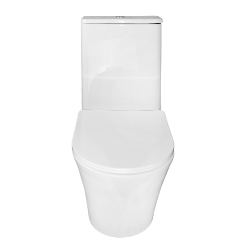 картинка Унитаз-компакт Azario ANTEO ROUND 385х630х820 напольный, безободковый, быстросъемное сиденье микролифт (AZ-1219A) от магазина Сантехстрой