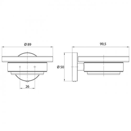 картинка Emco Round Подвесная мыльница хрустальное стекло прозр., цвет хром от магазина Сантехстрой