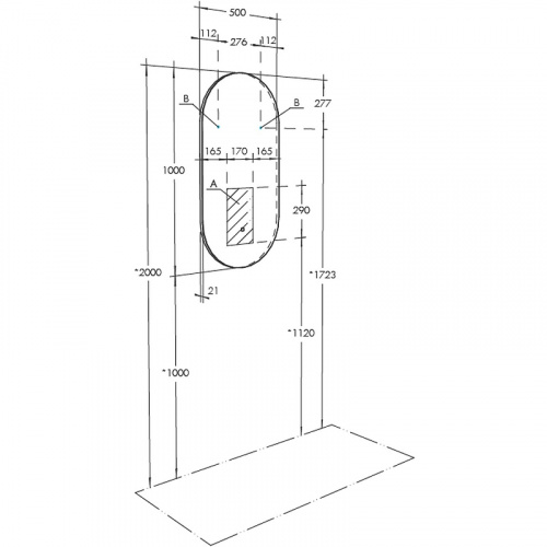 картинка Зеркало AQUATON (Акватон) 1a256402a1010 Хром от магазина Сантехстрой