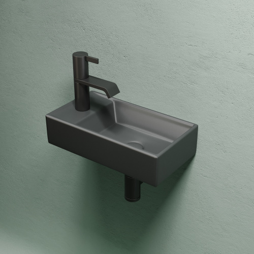 картинка CN6051RMDH Умывальник подвесной прямоугольный (чаша справа, отверстие под смеситель слева) цвет темн от магазина Сантехстрой