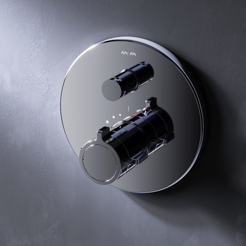 фото f85a45600 x-joy смеситель встроенный с тмс на 2 потребителя, хром