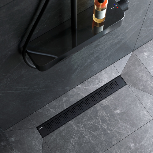 картинка W02SC-P11-060-01BM PrimeFlow Трап для душа линейный универс затвор Cut Gradient 60см цвет черн мат от магазина Сантехстрой
