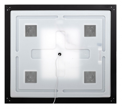 картинка Зеркало BelBagno Kraft 120 SPC-KRAFT-1200-800-LED-TCH-WARM-NERO с подсветкой Черное с сенсорным выключателем и подогревом от магазина Сантехстрой