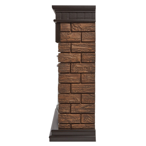 картинка Портал Firelight Bricks Wood 25 камень коричневый, шпон темный дуб от магазина Сантехстрой