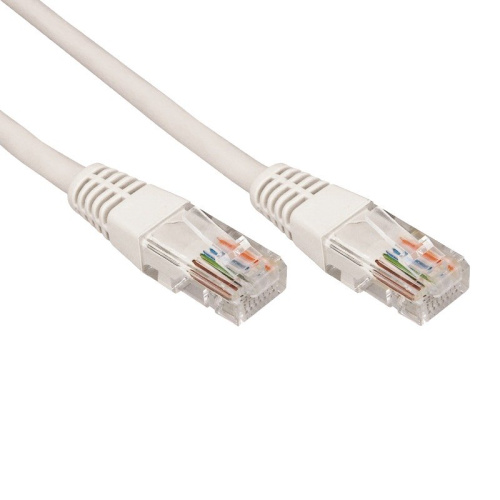картинка Шнур коммутационный,  патч-корд,  U/UTP RJ45-RJ45 CAT 5e,  0,5м, PVC,  серый REXANT от магазина Сантехстрой