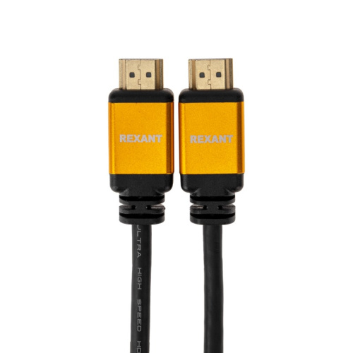 картинка Кабель REXANT HDMI - HDMI 2.1 длина 3 метра GOLD от магазина Сантехстрой