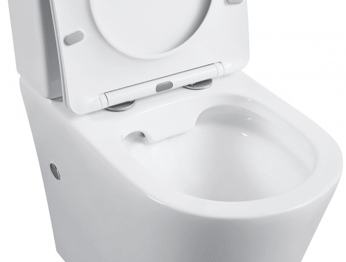 картинка Унитаз компакт Black&White Universe 7793W с бачком и сиденьем Микролифт от магазина Сантехстрой