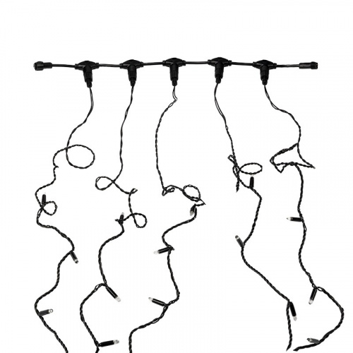 картинка Гирлянда LED ClipLight 24V,  5 нитей по 20 метров,  цвет диодов ТЕПЛЫЙ БЕЛЫЙ,  Flashing (Теплый белый) от магазина Сантехстрой