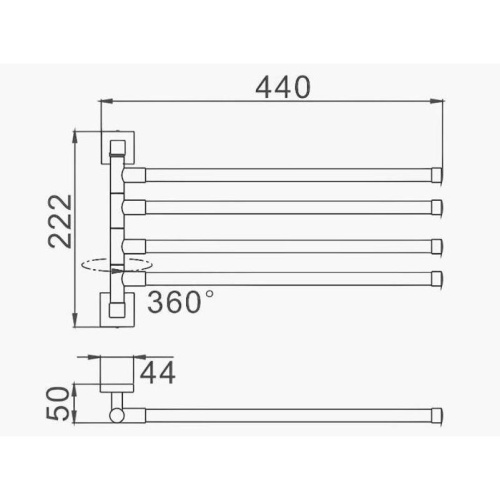 картинка Полотенцедержатель D-Lin D255222, черный от магазина Сантехстрой