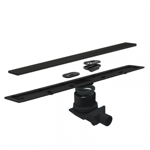 картинка Душевой лоток Pestan Confluo Frameless Line 300 13701259 с двухсторонней решеткой Черный матовый / полая под плитку от магазина Сантехстрой
