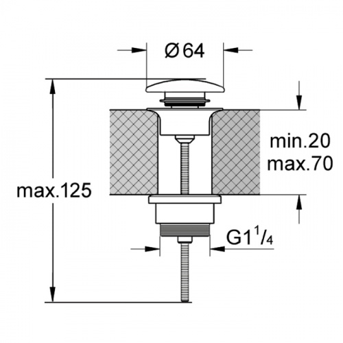 картинка Kerasan  Донный клапан  клик-клак, покрытие керамика, цвет: verde matte (зеленый) от магазина Сантехстрой