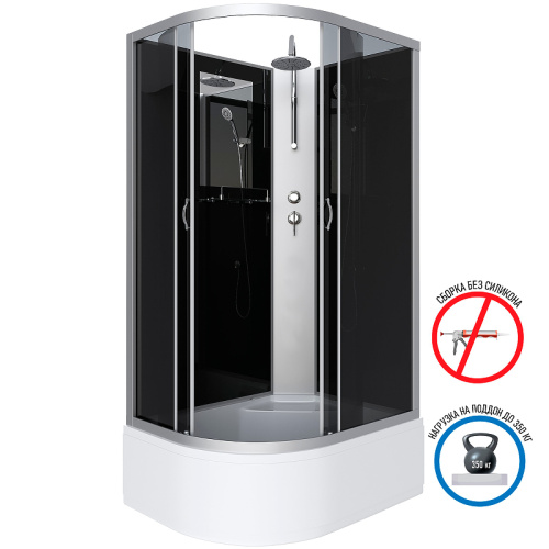 картинка Душевая кабина Niagara Classic 120x80 R NG-2510-14RBKT без гидромассажа от магазина Сантехстрой